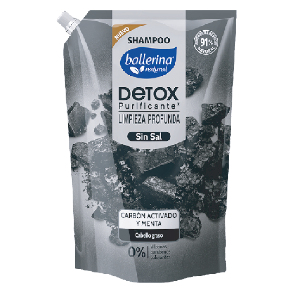 Shampoo Carbón y Menta dp BALLERINA 750ml 