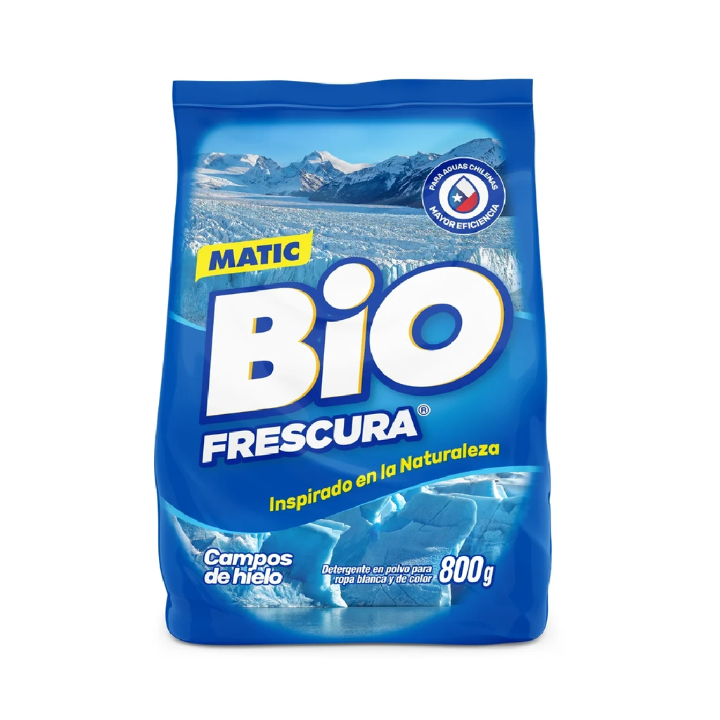 Detergente en polvo Azul BIOFRESCURA 800gr 