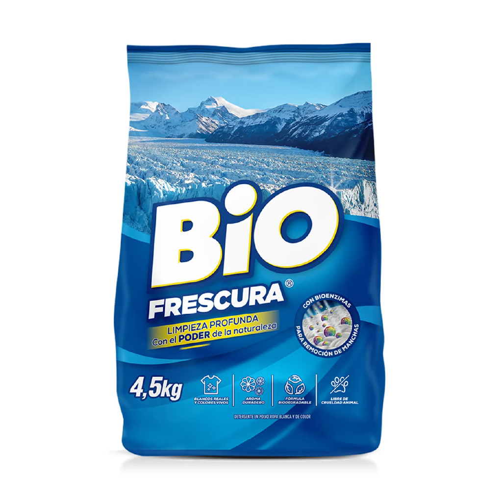 Detergente en polvo Azul BIOFRESCURA 4,5kg 