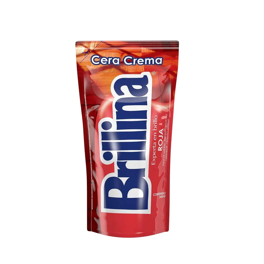 Cera Crema Rojo D/P BRILLINA 340cc 