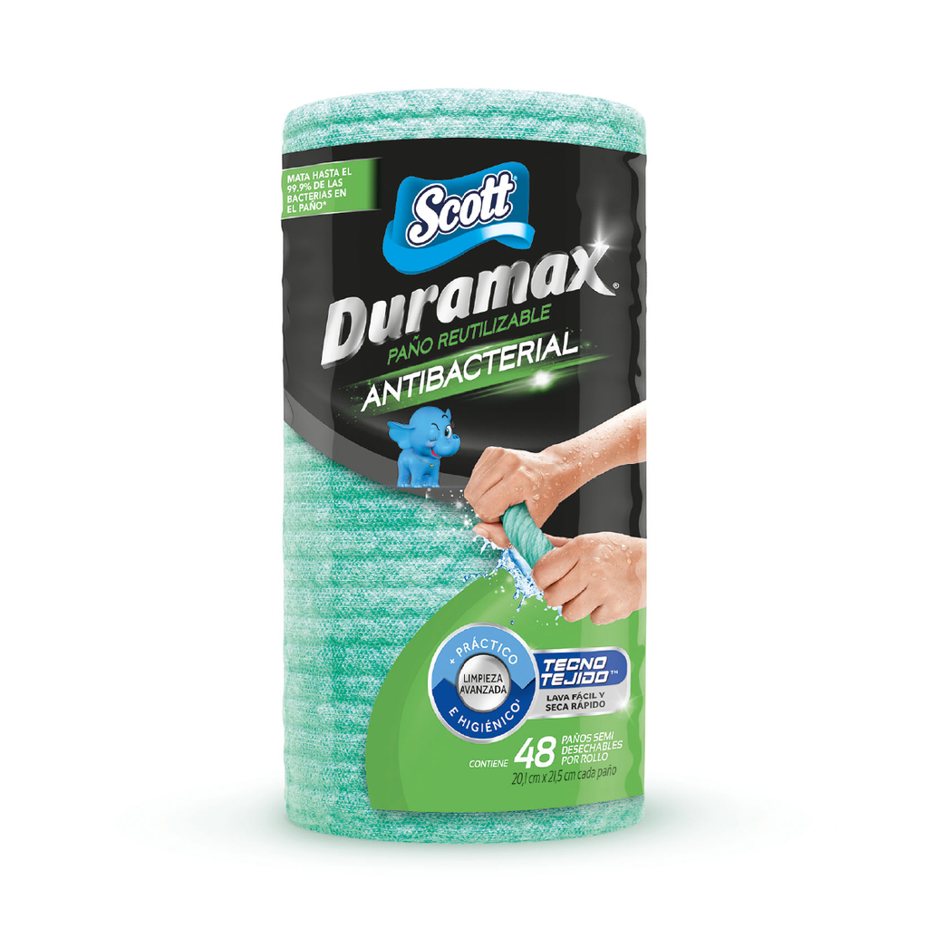 Paño Reutilizable Duramax Antibacterial SCOTT 48un 