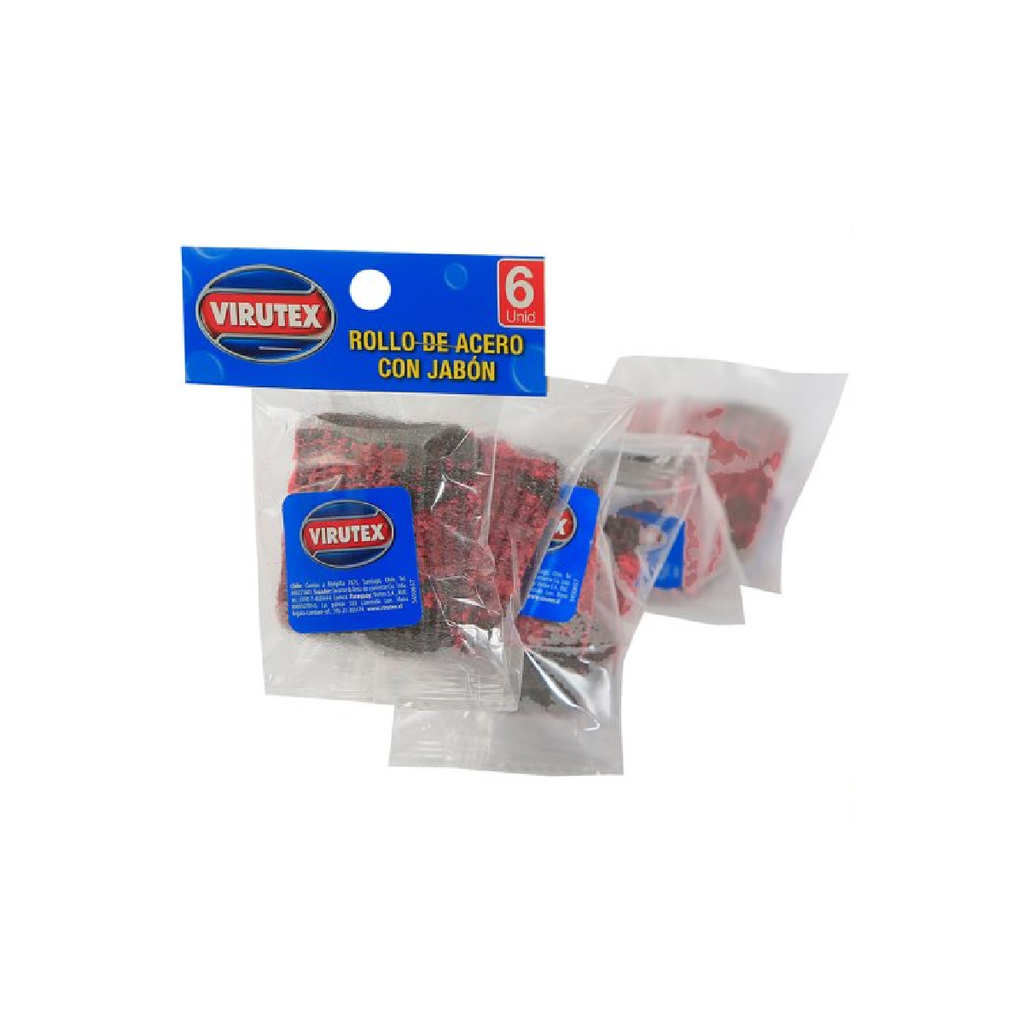 Mago Pads c/jabon Tiras Virutex 6un