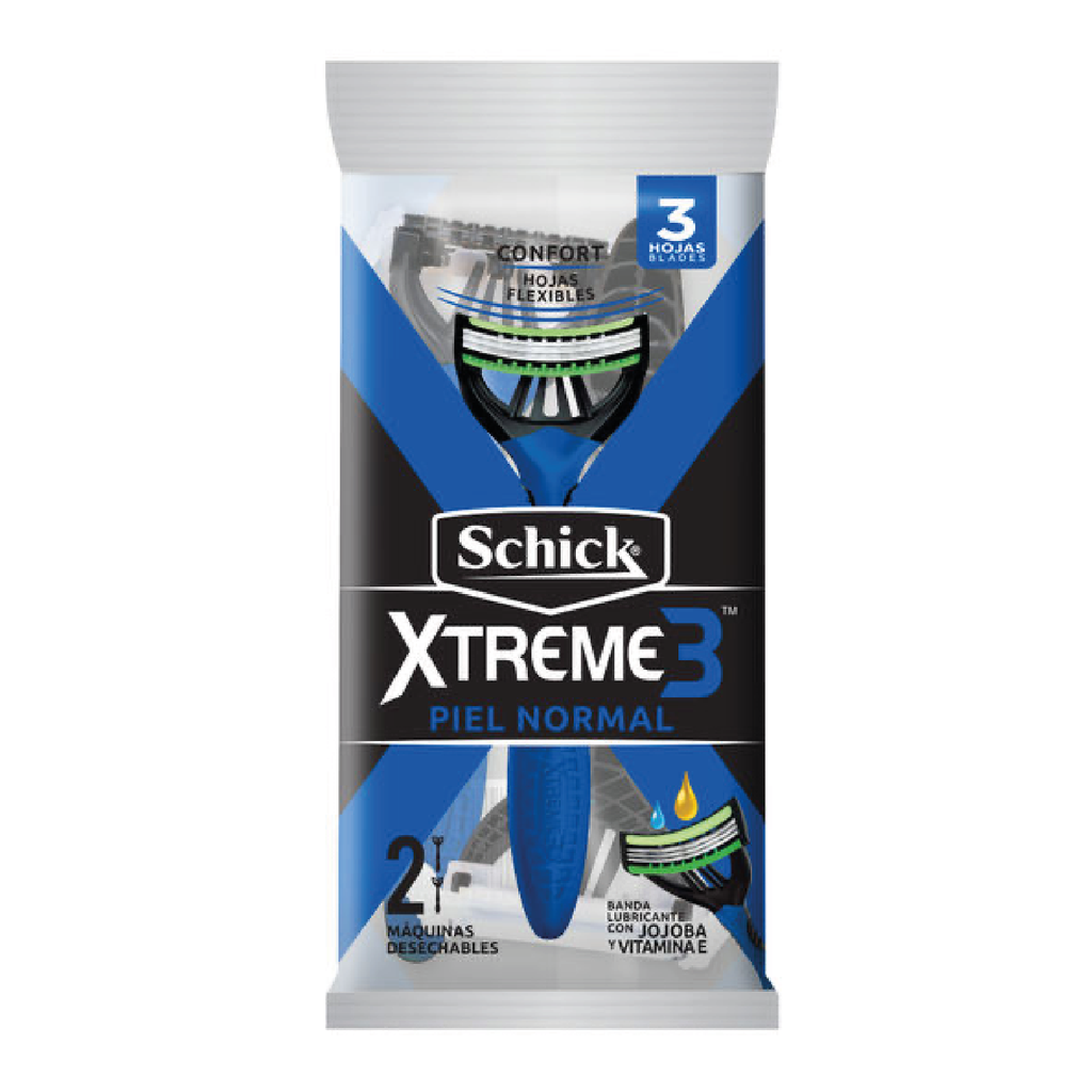 Máquina de afeitar piel normal SCHICK XTREME3 12un