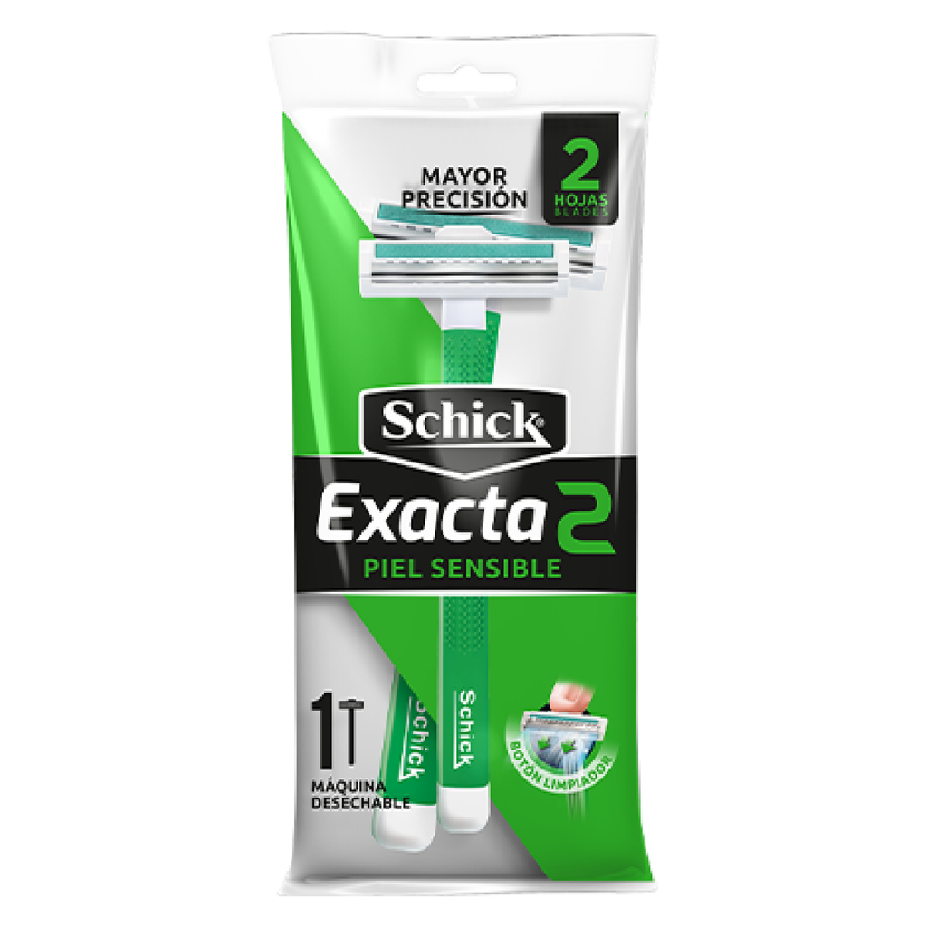 Máquina de afeitar piel sensible SCHICK EXACTA2 1un