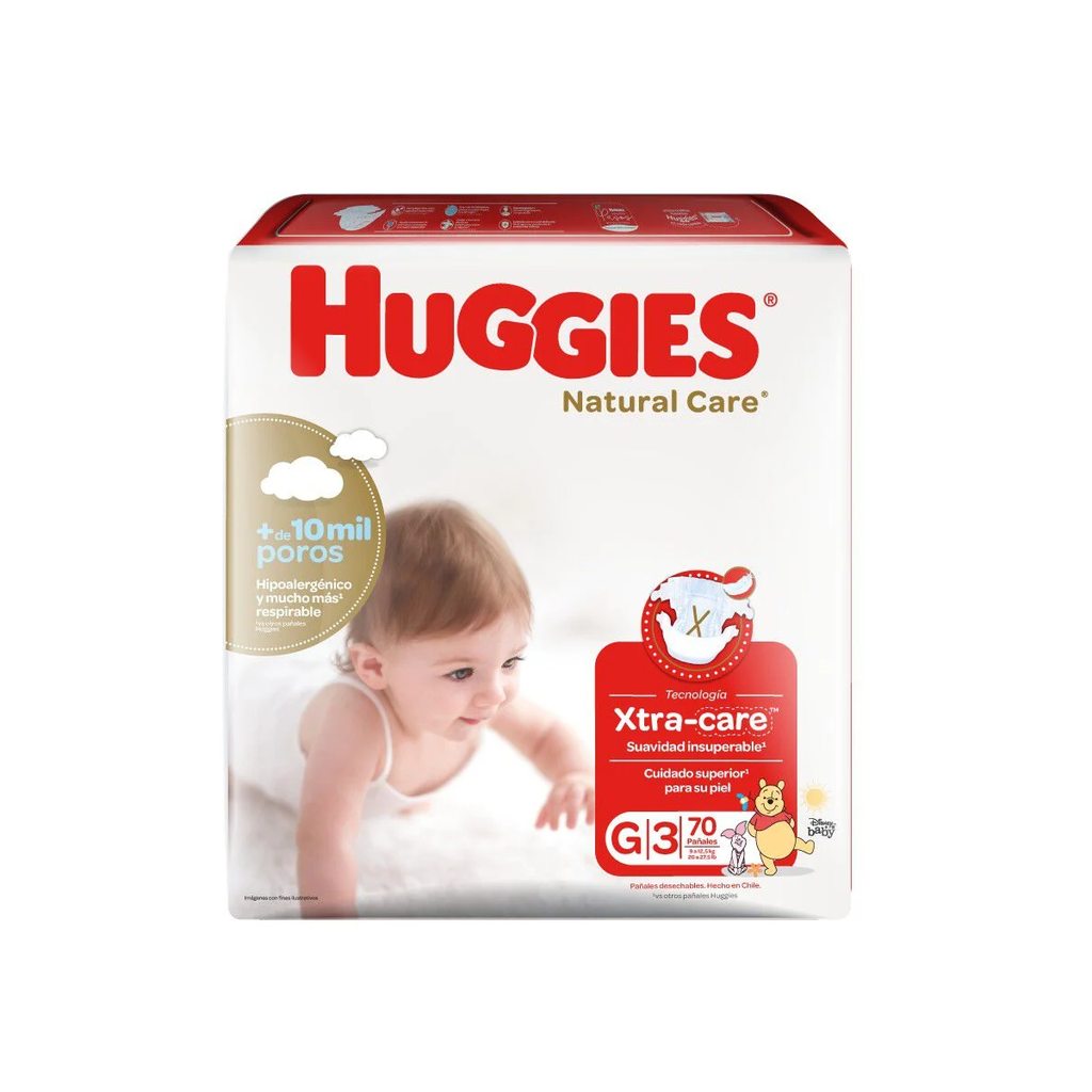 Pañal Natural Care G xpad HUGGIES 66un