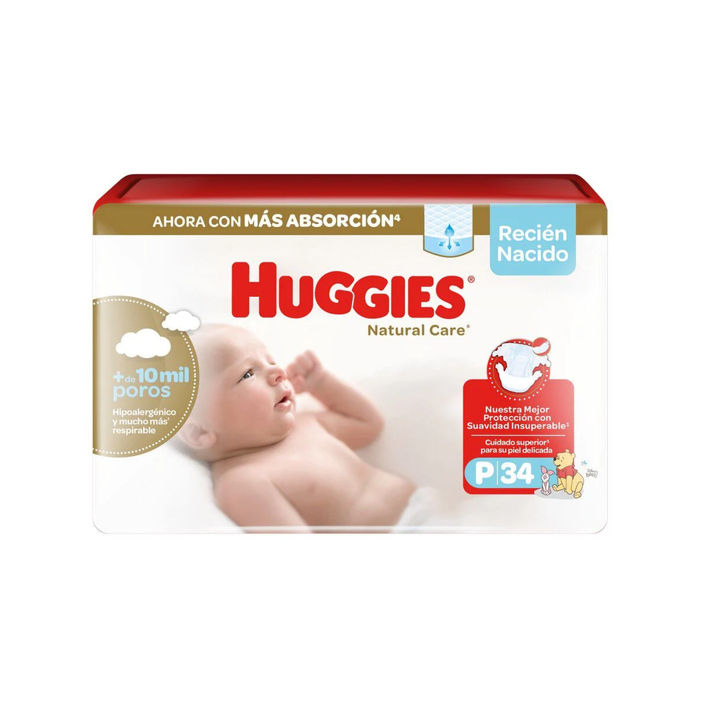 Pañal Natural Care P HUGGIES 34un