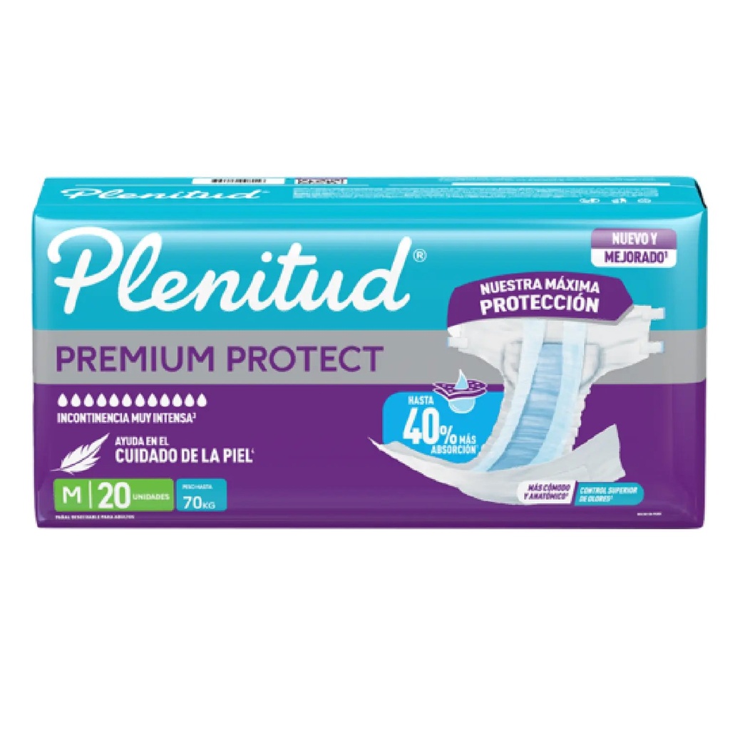 Ropa interior Premium Protect PLENITUD M 20un