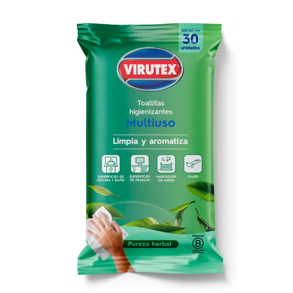 Toalla Higienizante Pouch Pureza Herbal 30un