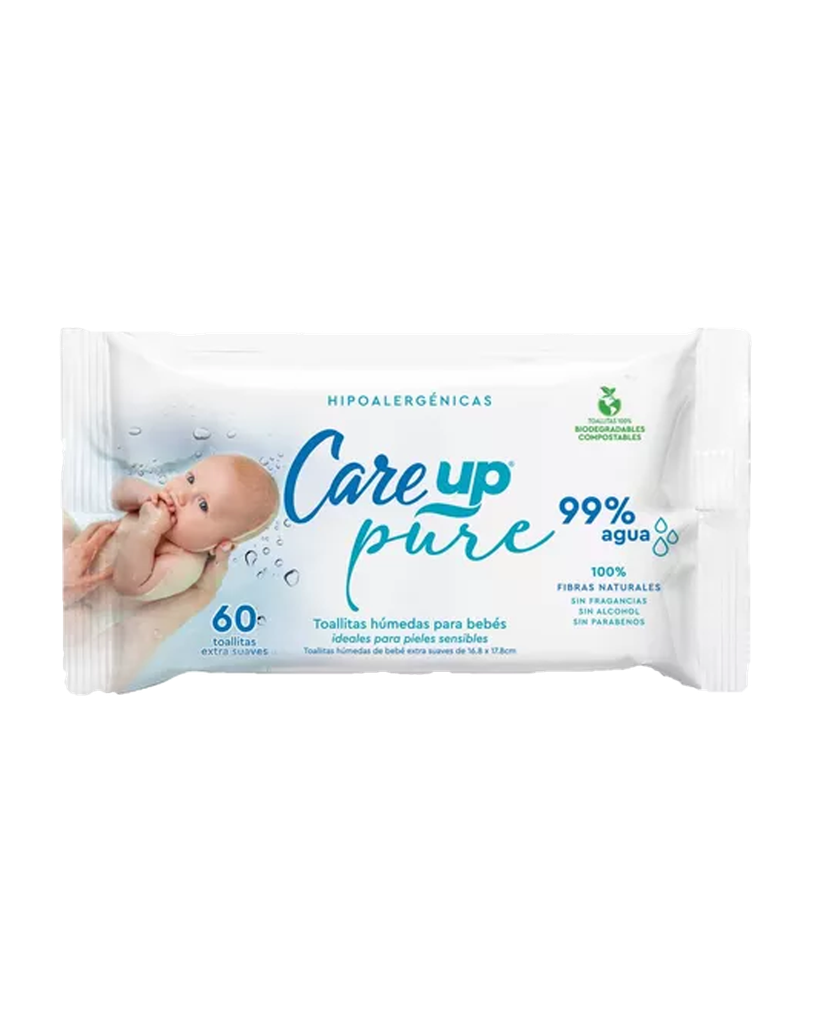 Toalla Húmeda Pure Bebé CareUp 60un