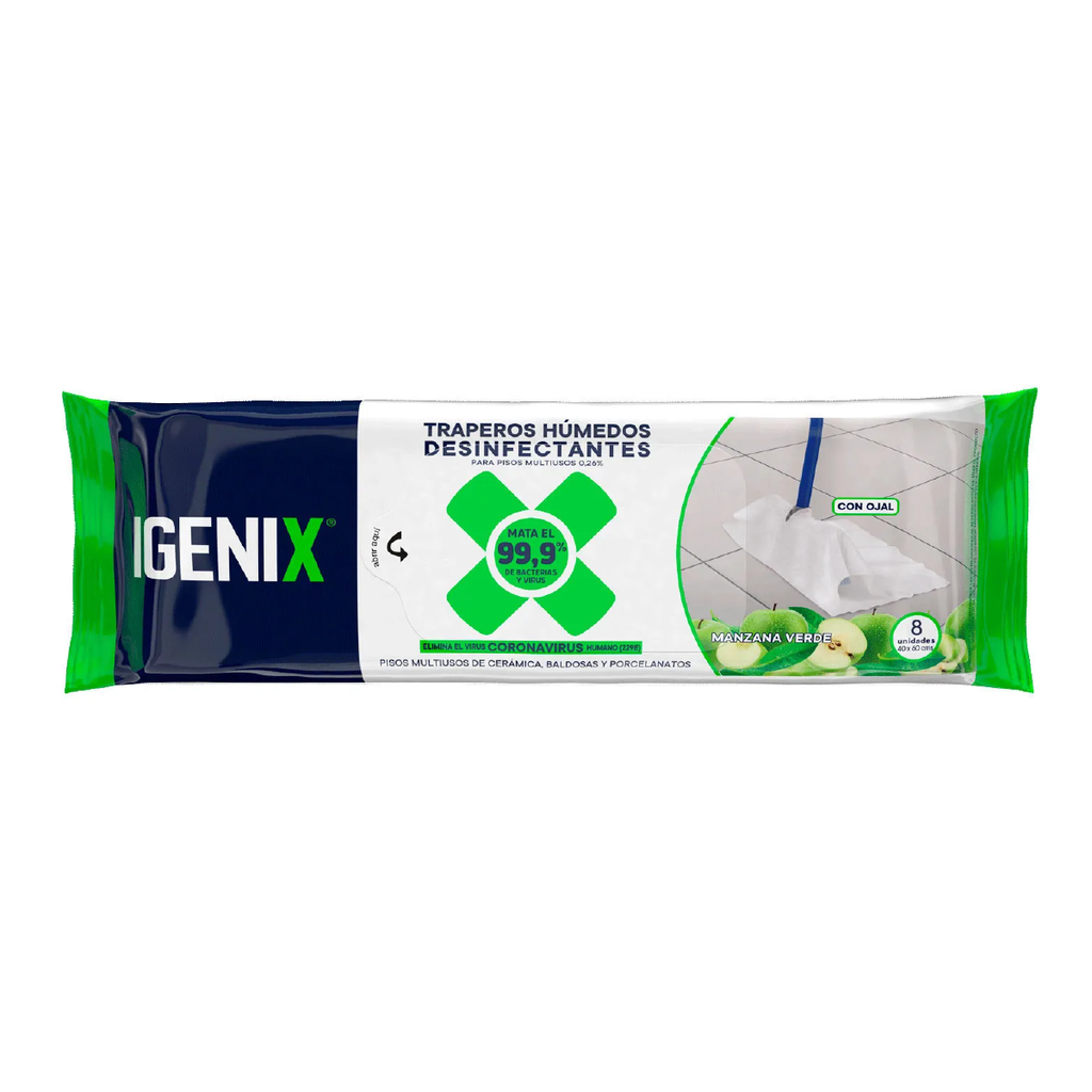Trapero Piso Desinfect Verde IGENIX 8un