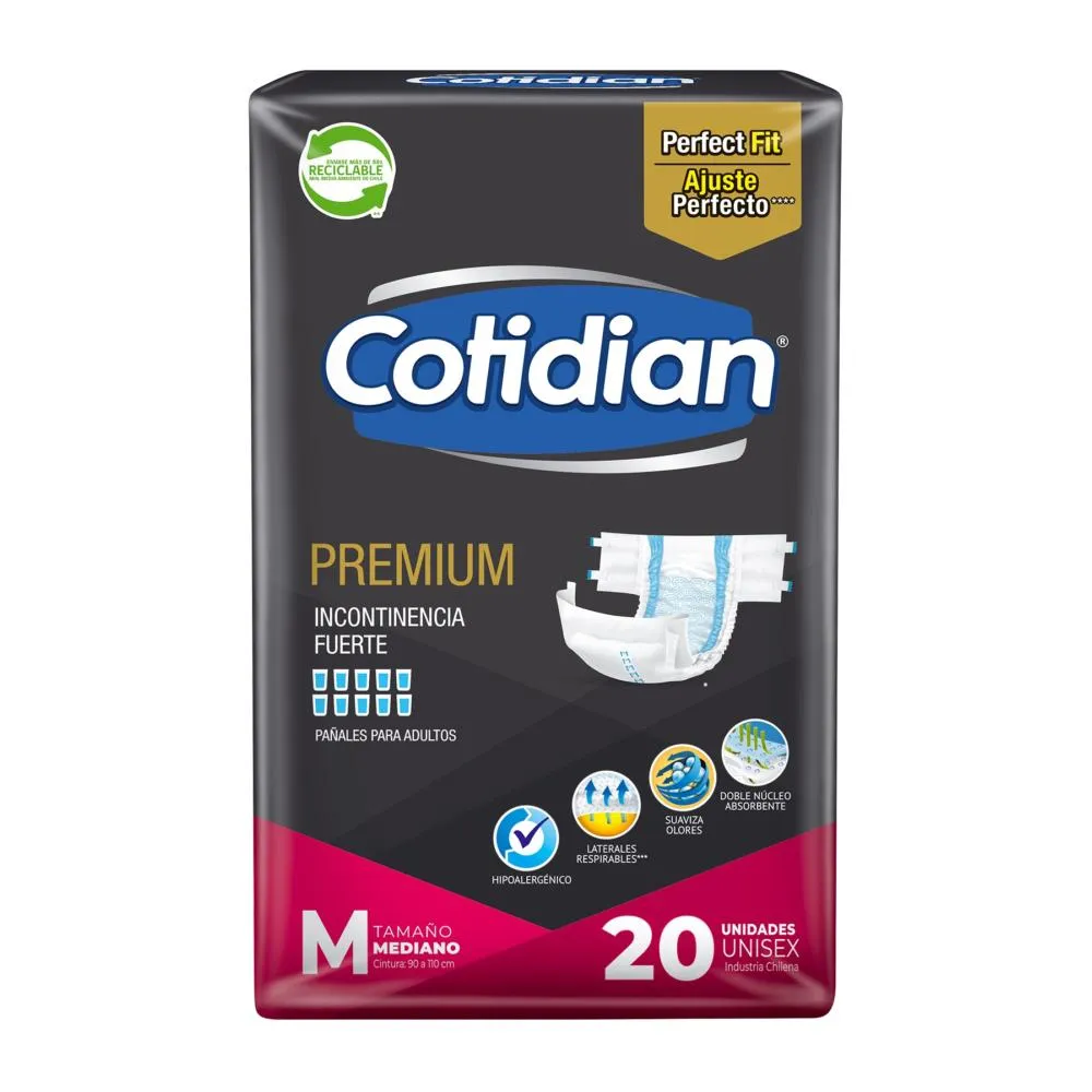 Pañales de Adulto Cotidian Premium M 20Un 
