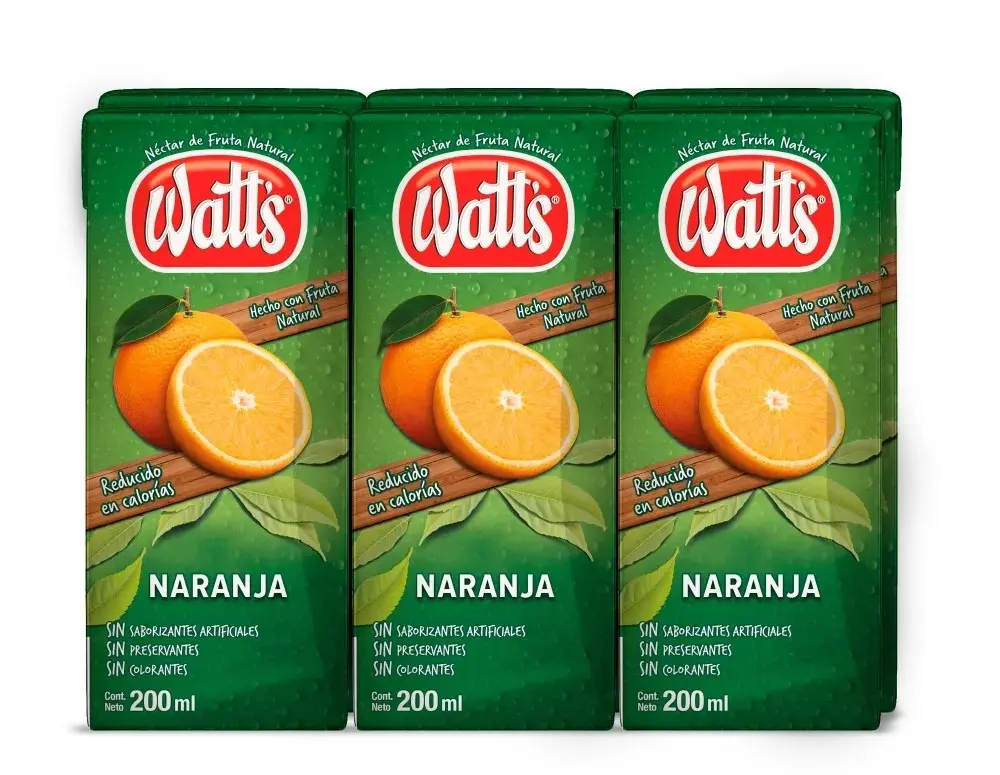 Jugo Watts Naranja 6x200ml