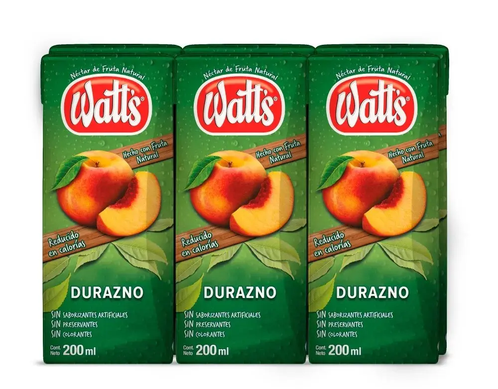 Jugo Watts Durazno 6x200ml 