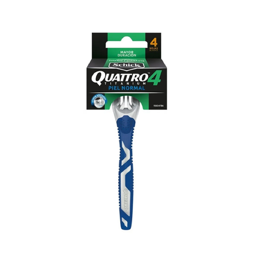 [10249] Máquina de afeitar SCHICK QUATTRO 1un