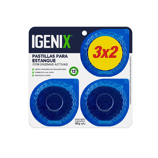 [10309] Pastilla Estanque Azul IGENIX 3x48gr