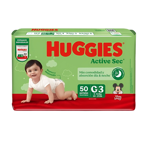 [10455] Pañal Active Sec Almacén G HUGGIES 58x1u