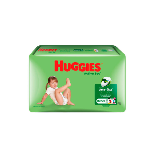 [10457] Pañal Active Sec XXG Smurf HUGGIES 10un