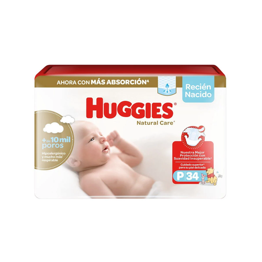 [10434] Pañal Natural Care P HUGGIES 34un