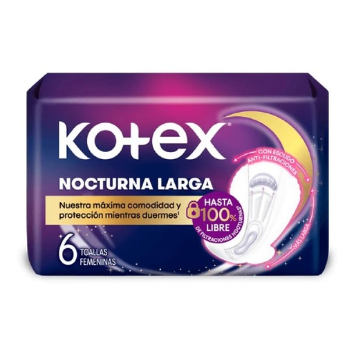 [10384] Toalla Femenina Noctura 3D KOTEX 6un