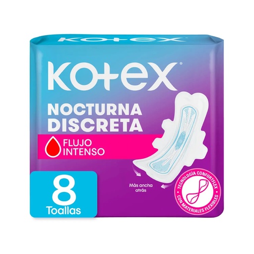 [10385] Toalla Femenina Noctura Discreta C/A KOTEX 8un