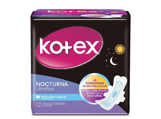 [10386] Toalla Femenina Nocturna UF Tela C/A KOTEX 12un