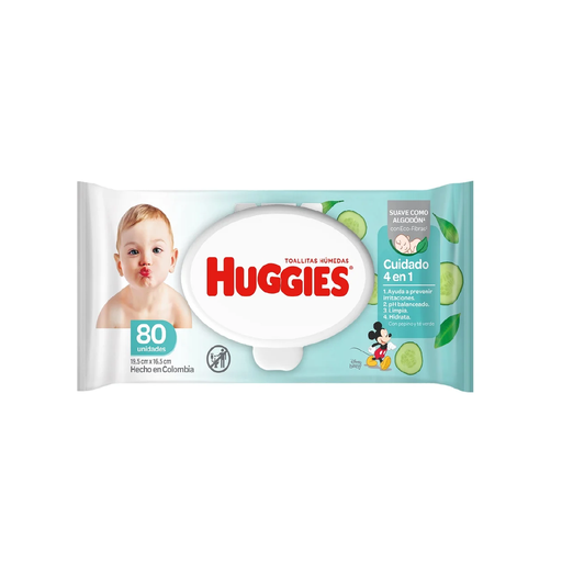 [10391] Toalla Húmeda Cuidado 4en1 C/Tapa HUGGIES 80un