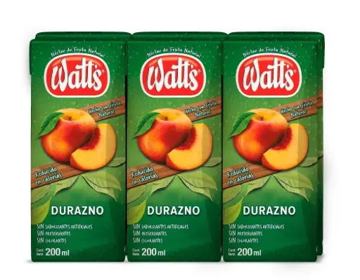 [10201] Jugo Watts Durazno 6x200ml 